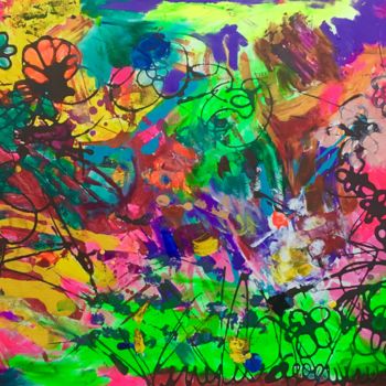 Schilderij getiteld "Paradise Regained" door Aatmica Ojha, Origineel Kunstwerk, Acryl