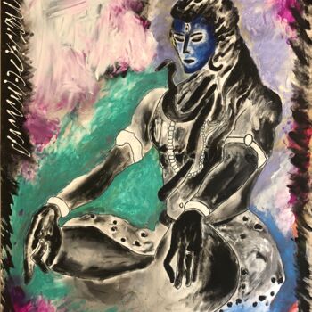 Digital Arts με τίτλο "Shiva- The Adiyogi…" από Aatmica Ojha, Αυθεντικά έργα τέχνης, Ψηφιακή ζωγραφική