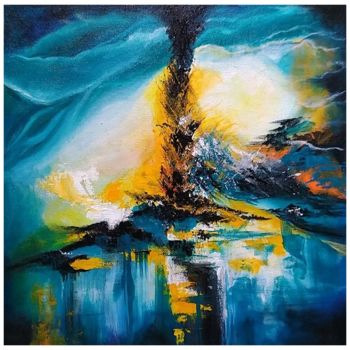 Painting titled "Controlled chaos" by Aayushi Gajjar, Original Artwork, Acrylic