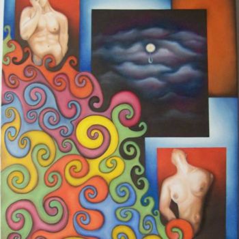 Painting titled "Distancia" by De Mello Souza, Original Artwork, Oil