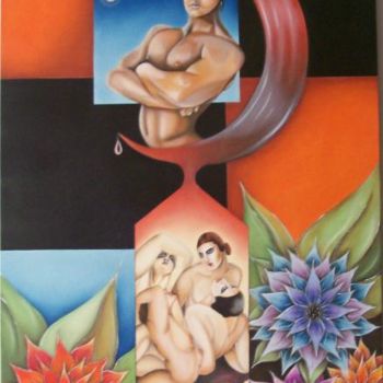 Painting titled "Paraiso" by De Mello Souza, Original Artwork, Oil