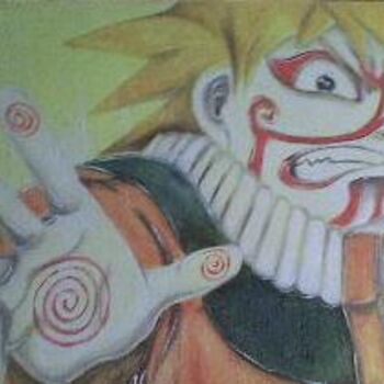 Pittura intitolato "Naruto e Afins" da De Mello Souza, Opera d'arte originale
