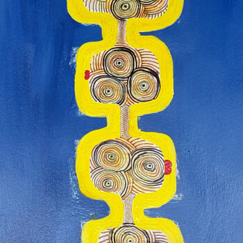 Painting titled "totem" by Abba, Original Artwork