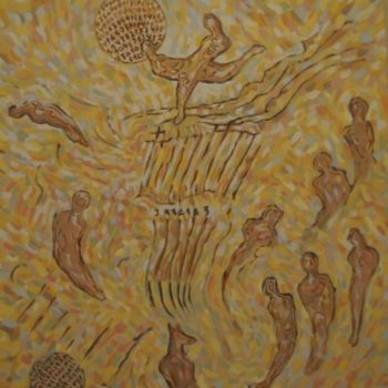 Malerei mit dem Titel "Hommage à l'Egypt" von El Abbas El Abed, Original-Kunstwerk
