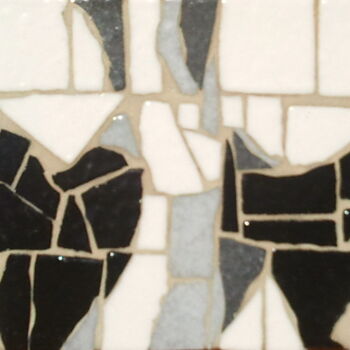 Sculpture titled "Dog Wolf" by Abdel Arthur Aouatah, Original Artwork, Mosaic