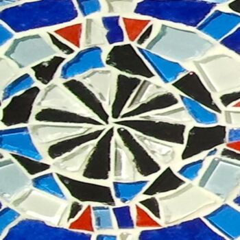 Sculpture titled "Circle 1" by Abdel Arthur Aouatah, Original Artwork, Mosaic