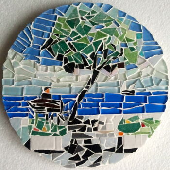 Sculpture titled "Seascape" by Abdel Arthur Aouatah, Original Artwork, Mosaic