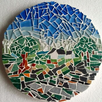 Sculpture titled "Landscape" by Abdel Arthur Aouatah, Original Artwork, Mosaic