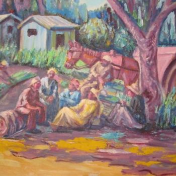 Painting titled "Landscape3" by Maged Abdel Fattah, Original Artwork