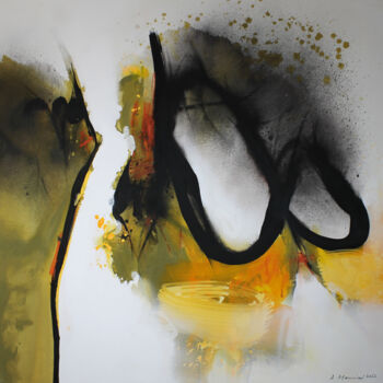 Картина под названием "sans titre 1" - Abdelhadi Mourid, Подлинное произведение искусства, Акрил Установлен на Деревянная ра…