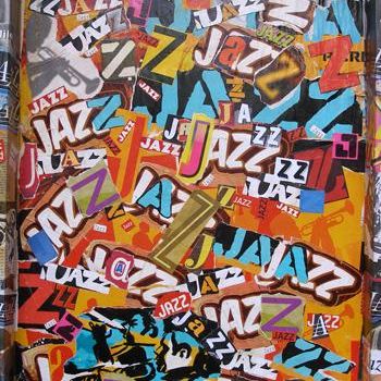 Collages intitulée "Jazzzz" par Abdelkader Djalti, Œuvre d'art originale