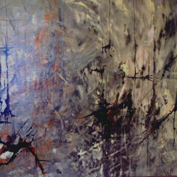 Pittura intitolato "Les tourments" da Abdelkalek Ghamraoui, Opera d'arte originale