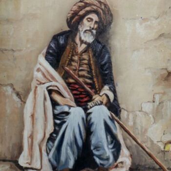Painting titled "Le vieux turc d'Alg…" by Abdelkrim Hamri, Original Artwork