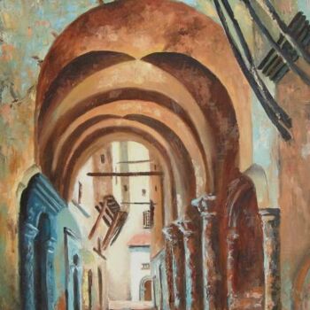 Painting titled "casbah"rue des cons…" by Abdelkrim Hamri, Original Artwork