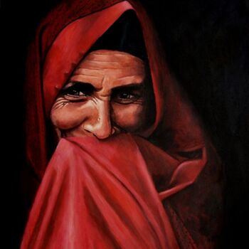 Peinture intitulée "Timidité  1" par Abdelkrim Hamri, Œuvre d'art originale, Huile