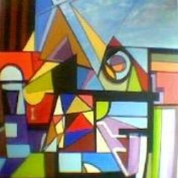 Painting titled "ABSTRACTION 137" by Abdellah Yousfi, Original Artwork