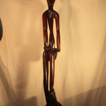 Sculpture titled "REFLEXION" by Abdellouahab Selka, Original Artwork, Wood