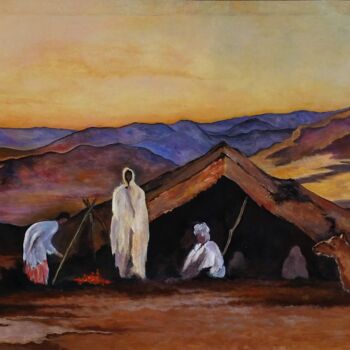 Peinture intitulée "La Khaïma des Ouled…" par Abdellouahab Selka, Œuvre d'art originale, Huile