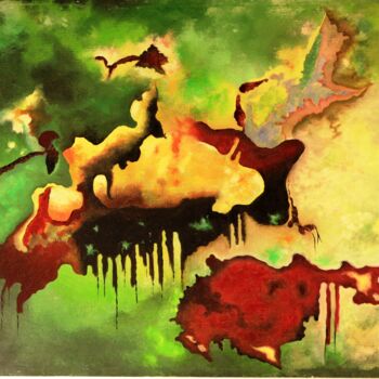 Painting titled "SEDIMENTATION" by Abdellouahab Selka, Original Artwork, Oil