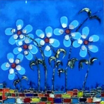 Peinture intitulée "Le printemps" par Abdellouahab Selka, Œuvre d'art originale, Huile Monté sur Panneau de bois