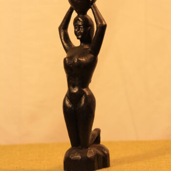 Sculpture titled "La vierge" by Abdellouahab Selka, Original Artwork, Wood