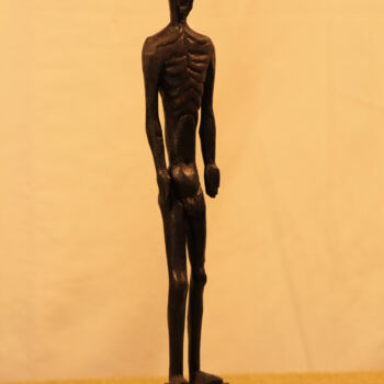 Sculpture intitulée "LE VIEILLARD" par Abdellouahab Selka, Œuvre d'art originale, Bois