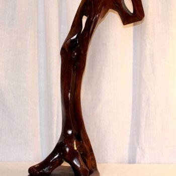 Sculpture titled "Pensée" by Abdellouahab Selka, Original Artwork, Wood