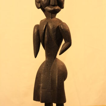 Sculpture titled "Le Martien" by Abdellouahab Selka, Original Artwork, Wood