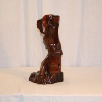 Sculpture titled "L'empreinte" by Abdellouahab Selka, Original Artwork, Wood
