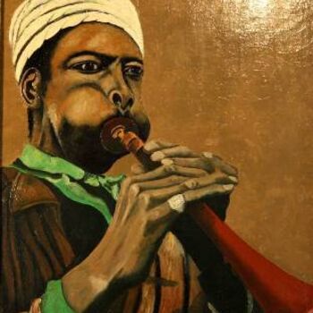 Peinture intitulée "Le koueur de la gha…" par Abdellouahab Selka, Œuvre d'art originale, Huile