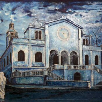 Peinture intitulée "l-eglise-saint-loui…" par Abdellouahab Selka, Œuvre d'art originale, Huile