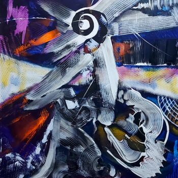 Peinture intitulée "Abstraction10" par Abdelouahed Ghanemi, Œuvre d'art originale, Acrylique