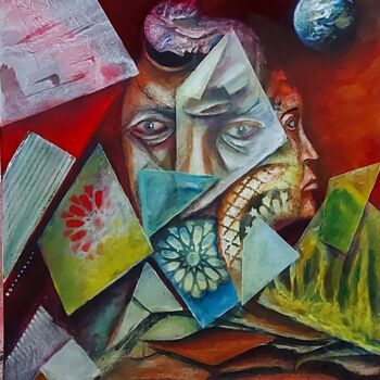 Peinture intitulée "vacuité(2)" par Abdelouahed Ghanemi, Œuvre d'art originale, Acrylique