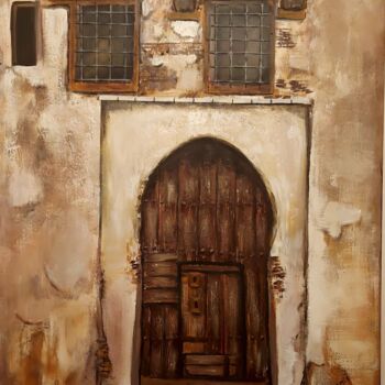 Peinture intitulée "vielle porte" par Abdelouahed Ghanemi, Œuvre d'art originale, Acrylique