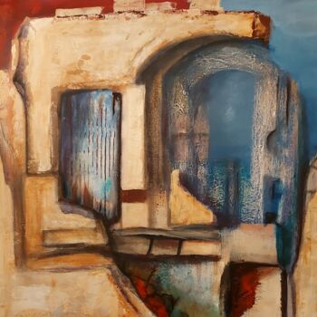 Pittura intitolato "Ruine2" da Abdelouahed Ghanemi, Opera d'arte originale, Acrilico