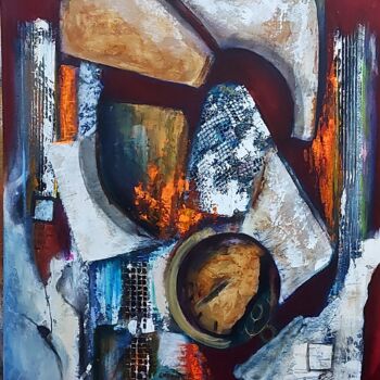 Ζωγραφική με τίτλο "abstraction3" από Abdelouahed Ghanemi, Αυθεντικά έργα τέχνης, Ακρυλικό