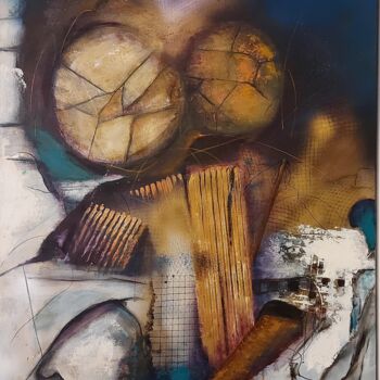 Peinture intitulée "Espace en ruine" par Abdelouahed Ghanemi, Œuvre d'art originale, Acrylique