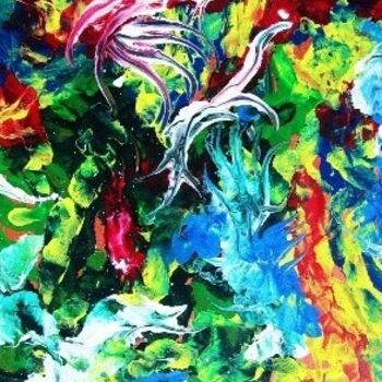 Painting titled "Sensation20" by Abdelouahed Ziani, Original Artwork