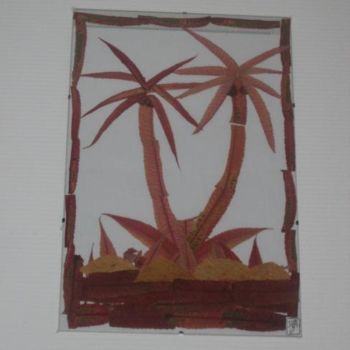 Peinture intitulée "les deux palmiers" par Papillon, Œuvre d'art originale