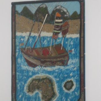 绘画 标题为“le bateau sans dest…” 由Papillon, 原创艺术品
