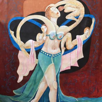 Painting titled "Dance" by Abdelrahman Shamieh, Original Artwork, Acrylic