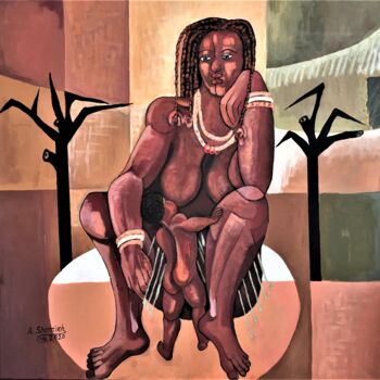 Pintura intitulada "Poor rich continent" por Abdelrahman Shamieh, Obras de arte originais, Acrílico