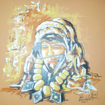 Painting titled "tamazight" by Mohamad Abdel, Original Artwork, Acrylic