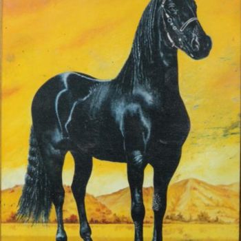 Pittura intitolato "CABALLO DE PASO COL…" da Abdenago, Opera d'arte originale