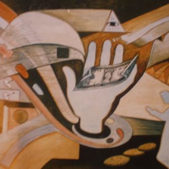 Pintura intitulada "EL CULTO DEL DIOS D…" por Abdenago, Obras de arte originais