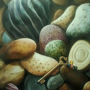 Painting titled "perles-de-la-cle.jpg" by Abderrahim Jaouad, Original Artwork, Oil