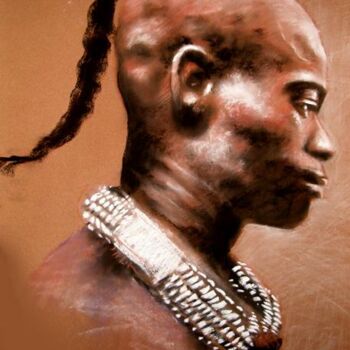 Painting titled "Himba" by Abderrahmane Latrache, Original Artwork