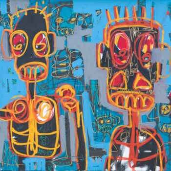 Painting titled "Aboudia 1" by Abdoulaye Aboudia, Original Artwork