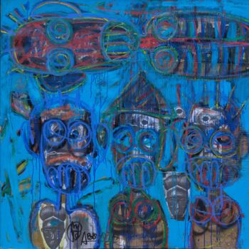 Painting titled "Aboudia 3" by Abdoulaye Aboudia, Original Artwork
