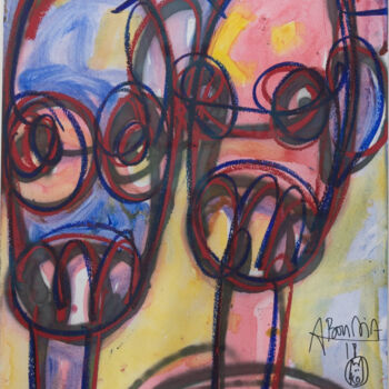 Pittura intitolato "Aboudia 4" da Abdoulaye Aboudia, Opera d'arte originale